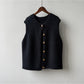 Crosa - Loose and Simple Classic Knit Vest for Women