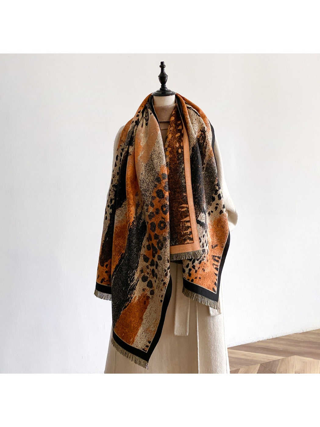 Scarvii – Thick Leopard Print Winter Scarf