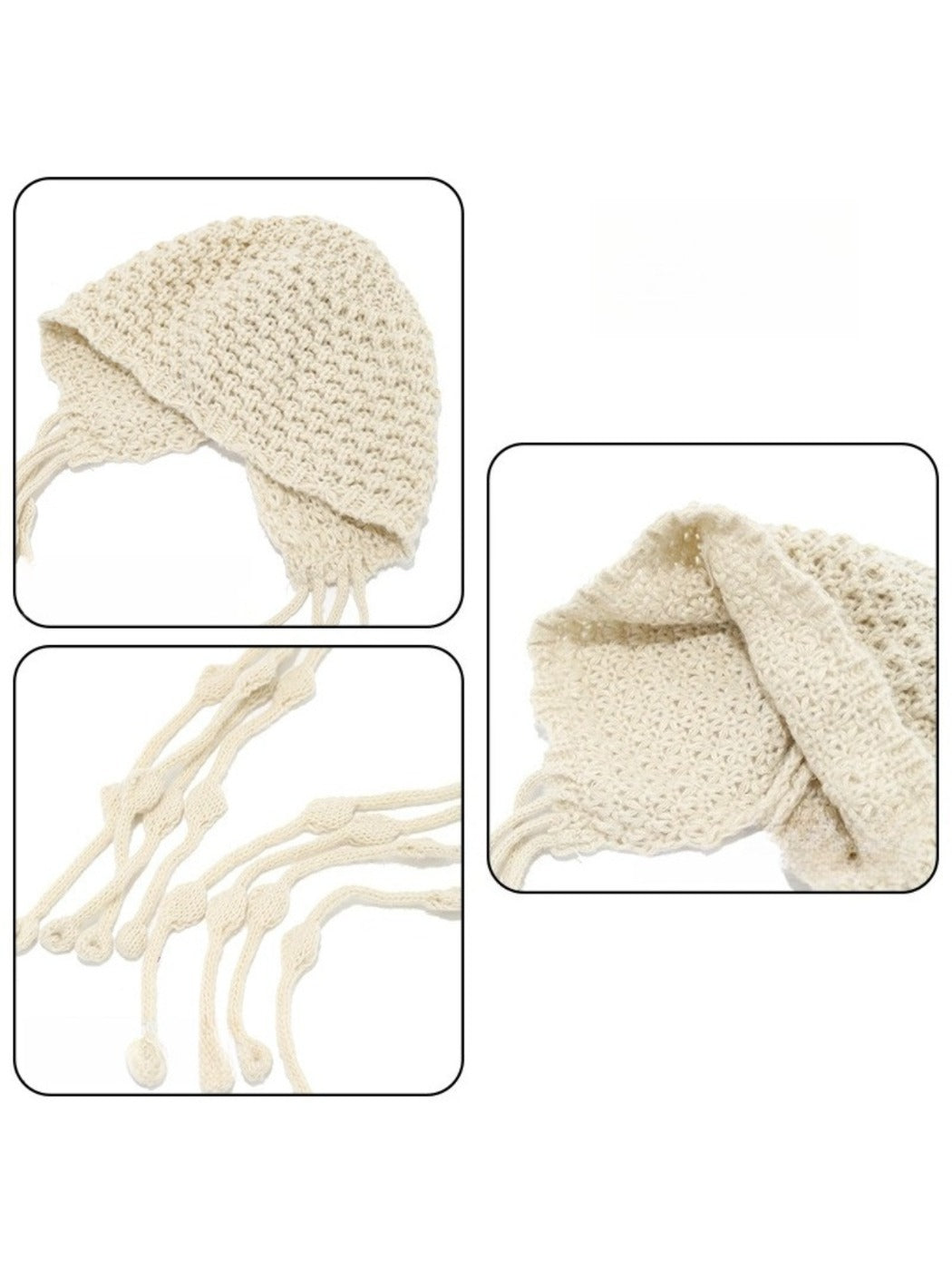 Haila – Knitted Earflap Pom Winter Knitted Beanie