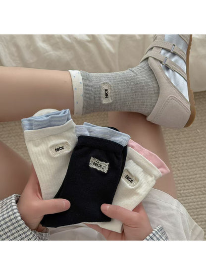 Rufia - Everyday Patch Detail Crew Socks product image 1
