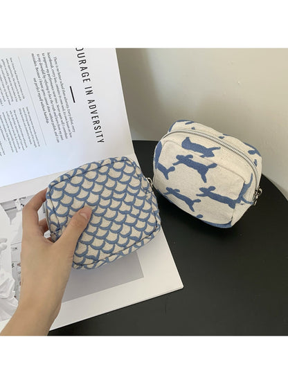 Cosbai - Embroidered Square Coin Pouch
