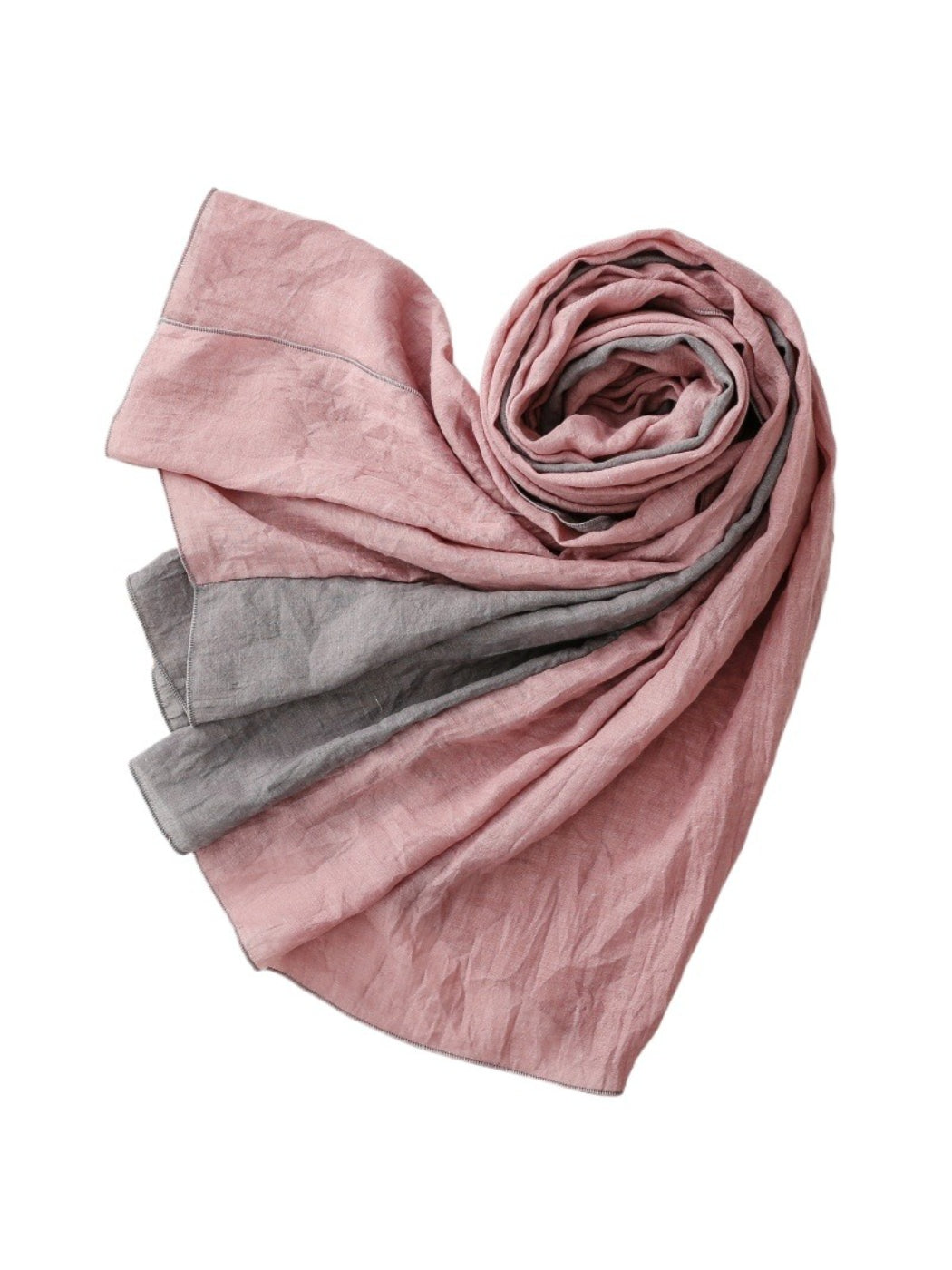 Scarvii - Contrast Panel Soft Drape Everyday Scarf