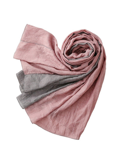 Scarvii - Contrast Panel Soft Drape Everyday Scarf