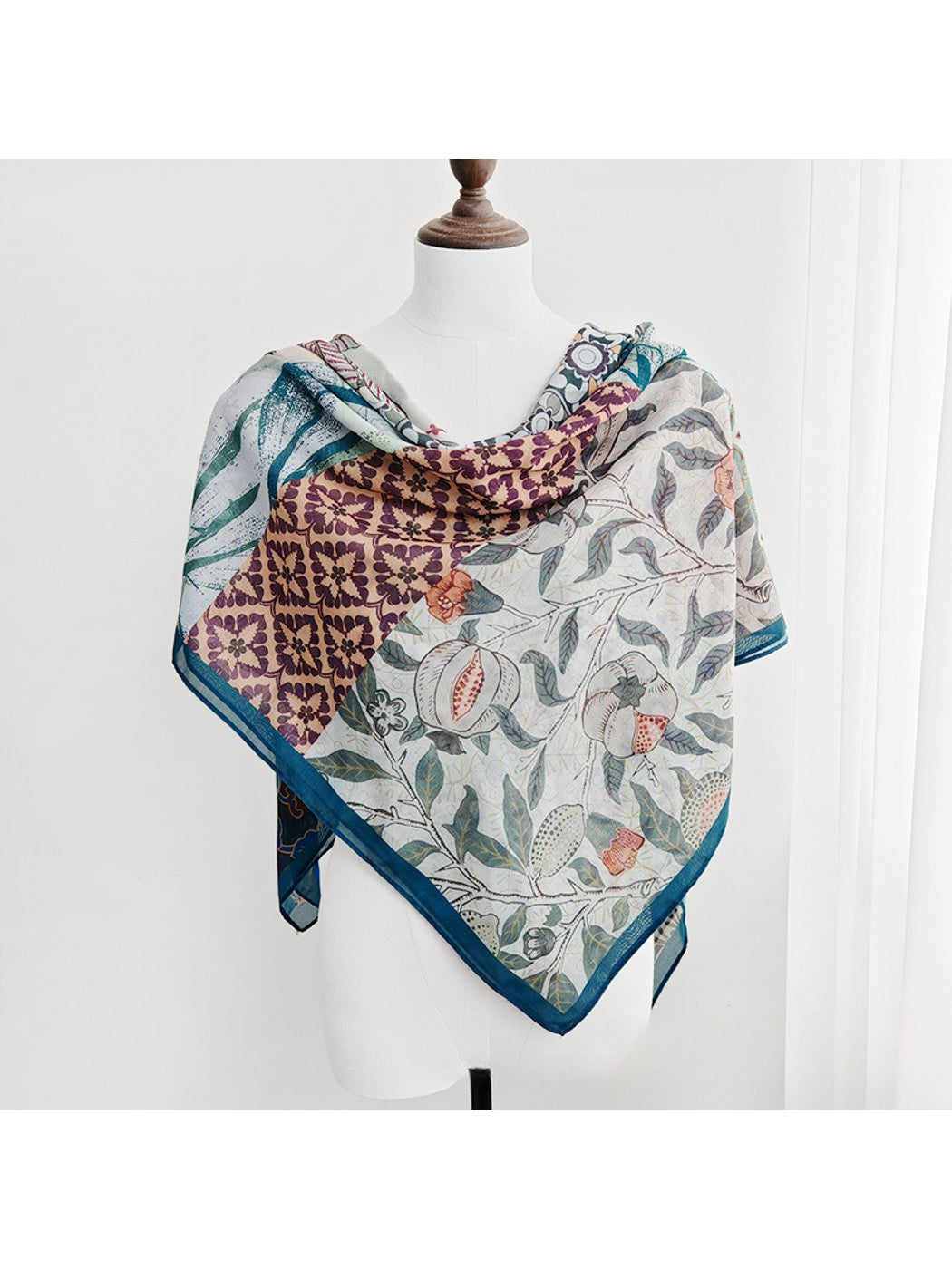 Scarvii - Eclectic Printed Patchwork Square Scarf