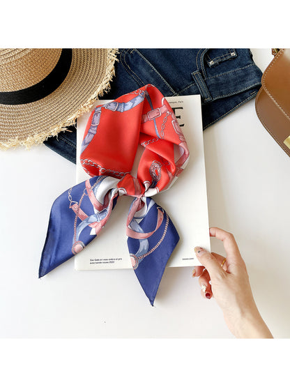 Scarvii - Buckle Print Square Scarf