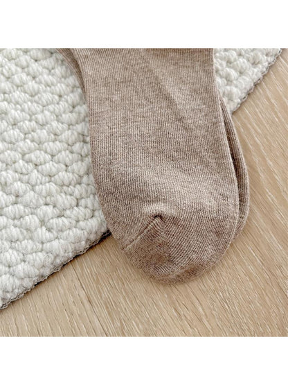 Rufia - Retro Bow Ruffle Cuff Crew Socks