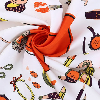 Scarvii - Heart Pattern Twill Scarf