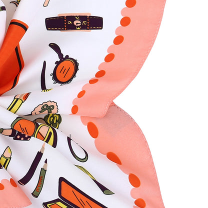 Scarvii - Heart Pattern Twill Scarf