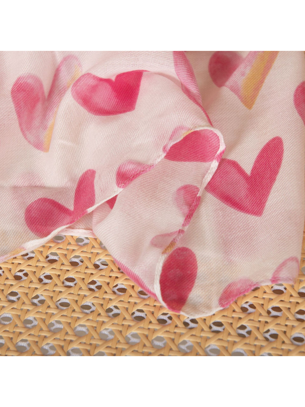 Scarvii - Watercolor Heart Print Scarf