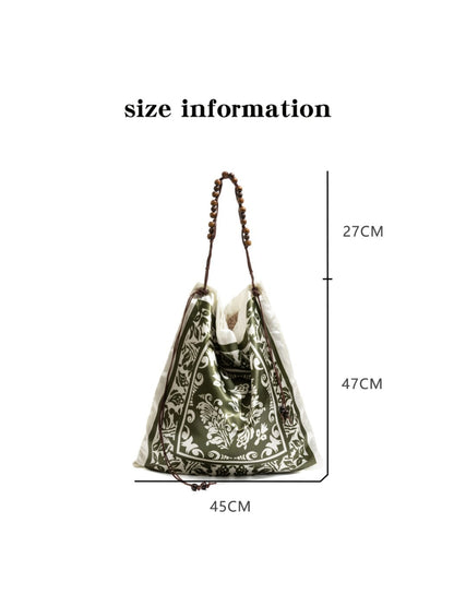 Cosbai - Boho Floral & Plant Shoulder Bag - Spacious & Stylish