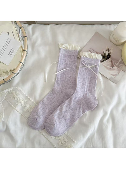 Rufia - Floral Detail Knit Crew Socks product image 4
