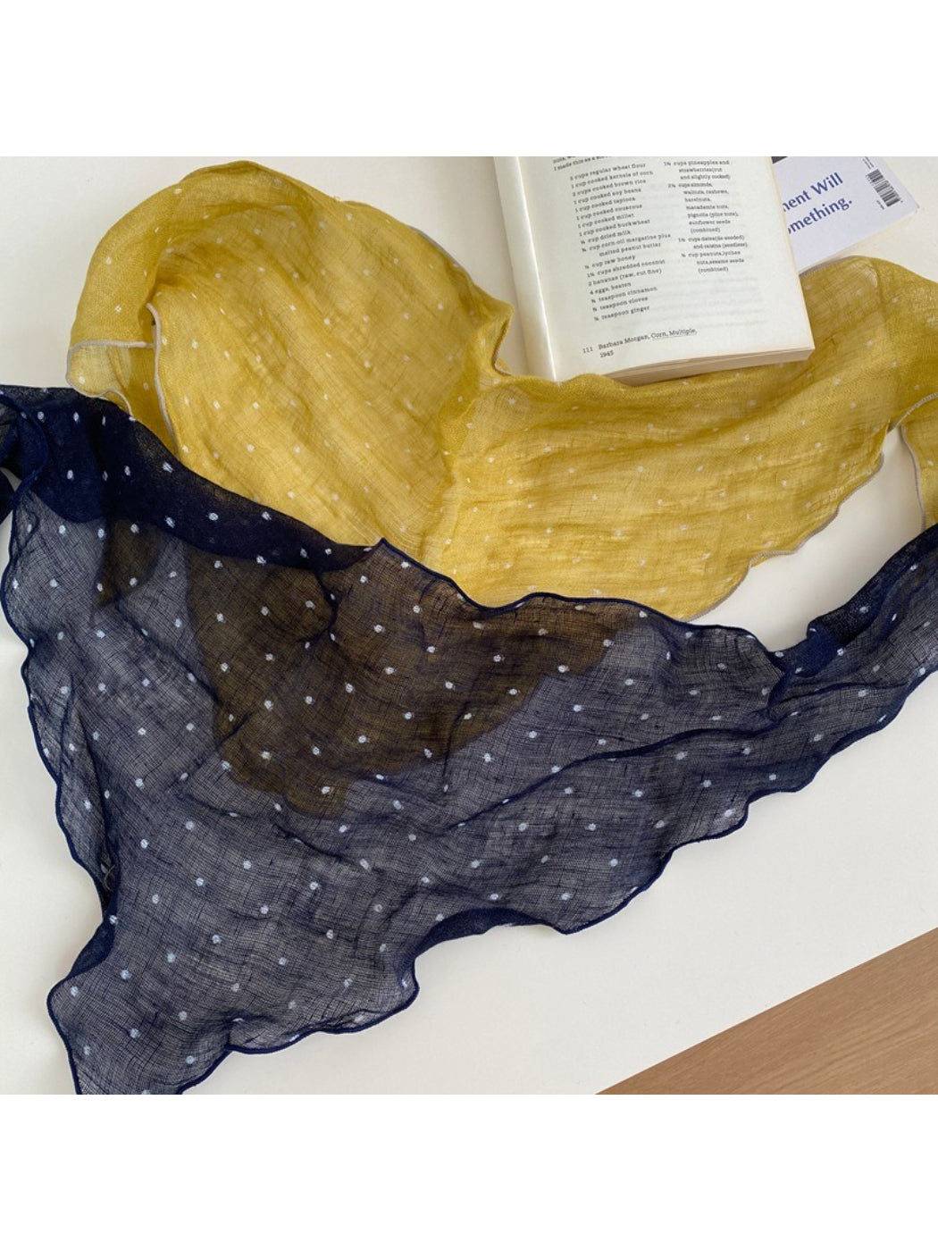 Scarvii - Dotted Sheer Triangle Scarf