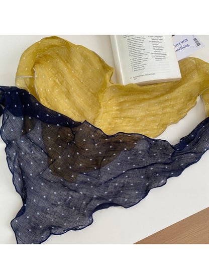 Scarvii Dotted Sheer Triangle Scarf