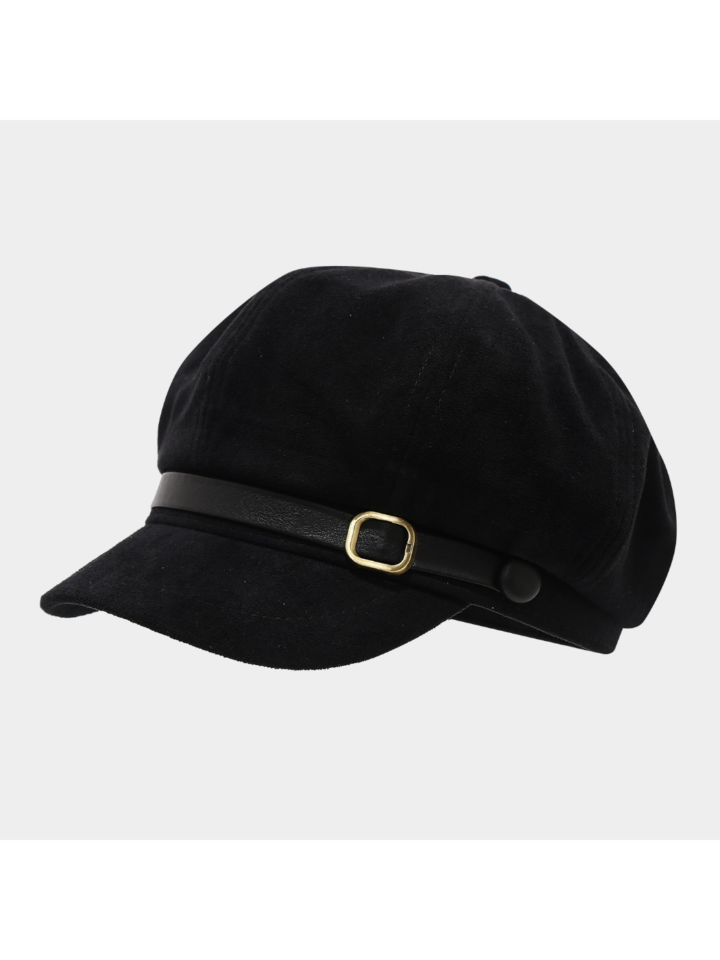 Haila - Vintage Buckle Band Newsboy Cap