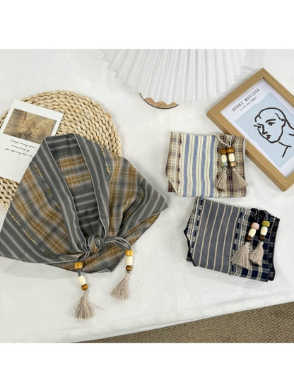 Scarvii - Retro Plaid Classic Style Bandana Scarf