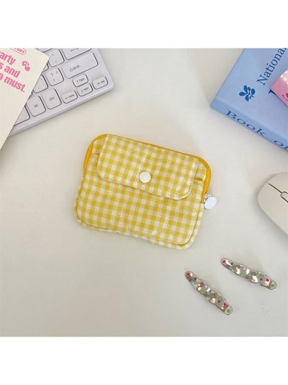 Cosbai mini card pouch displayed with credit cards partially inserted