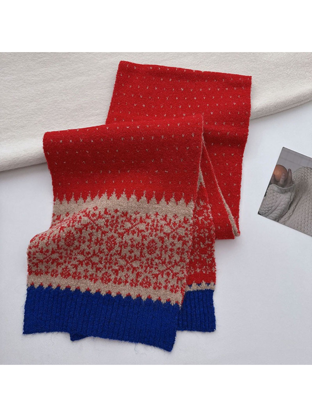Scarvii - Fair Isle Knit Long Scarf