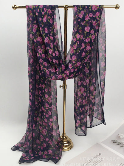 Scarvii - Floral Print Scarf & Shawl