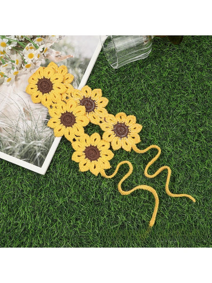 Scarvii Crochet Daisy Flower Headband