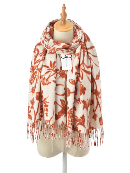 Scarvii - Floral Fringe Winter Scarf