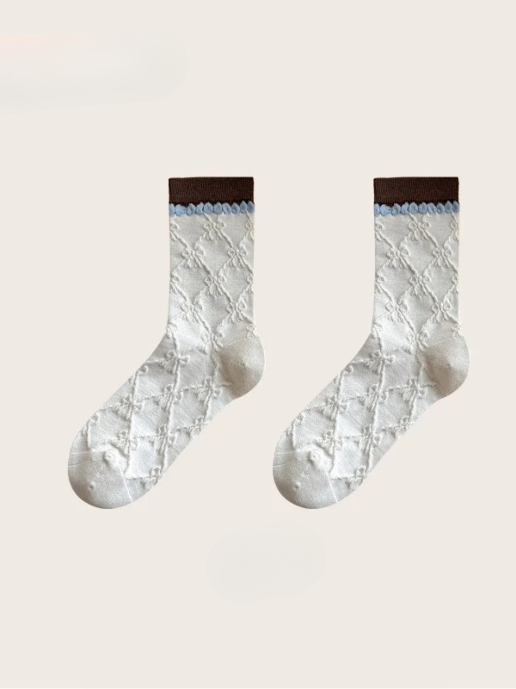 Rufia - Mixed Pattern Textured Crew Socks
