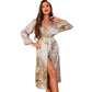 Yojams - Elegant Floral Robe Mid-length Loungewear
