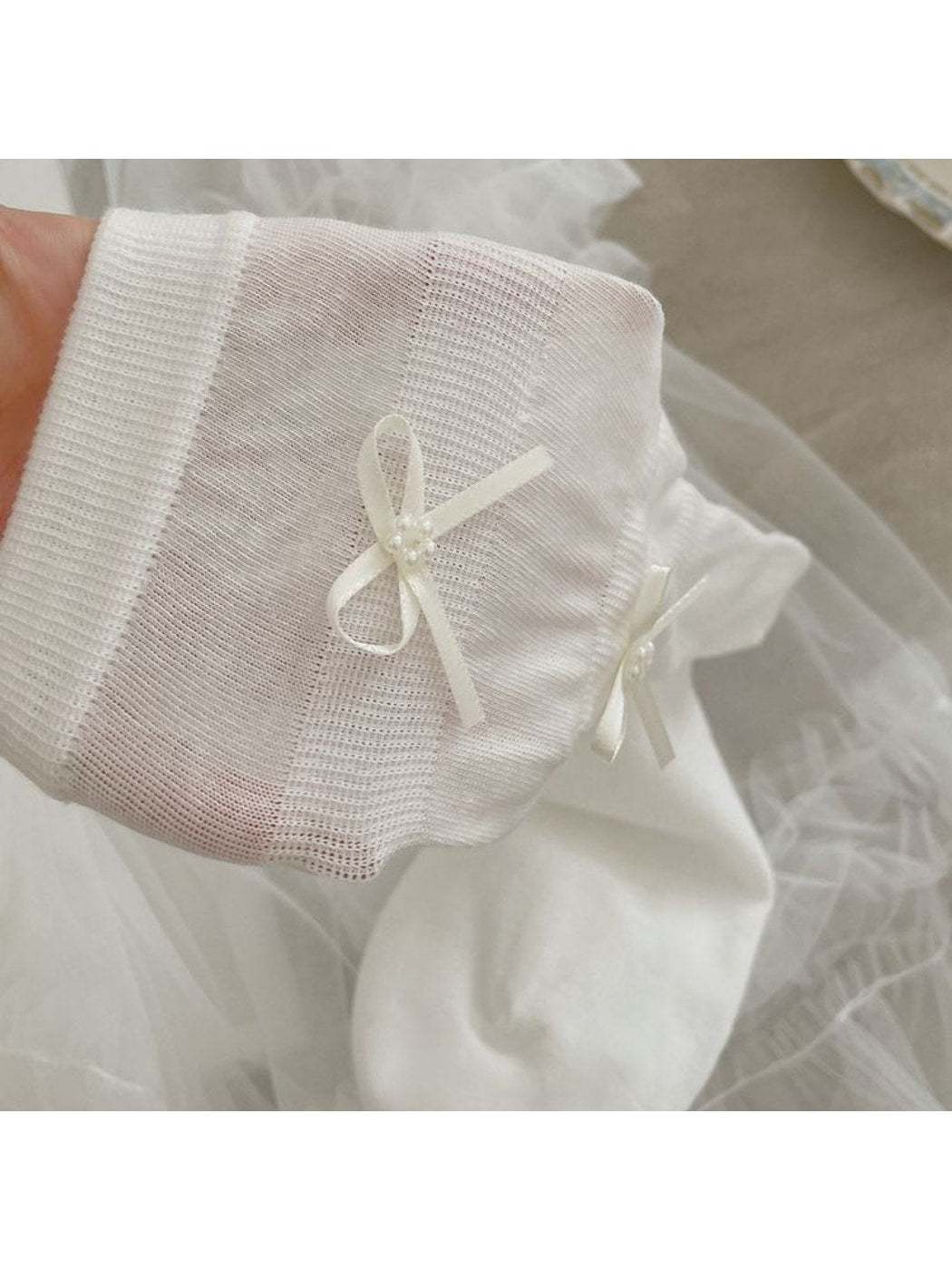 Rufia - Lace Bow Detail Women's Crew Socks for Women
