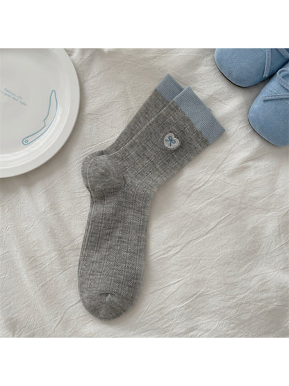 Rufia - Sweet Heart Patch Crew Socks