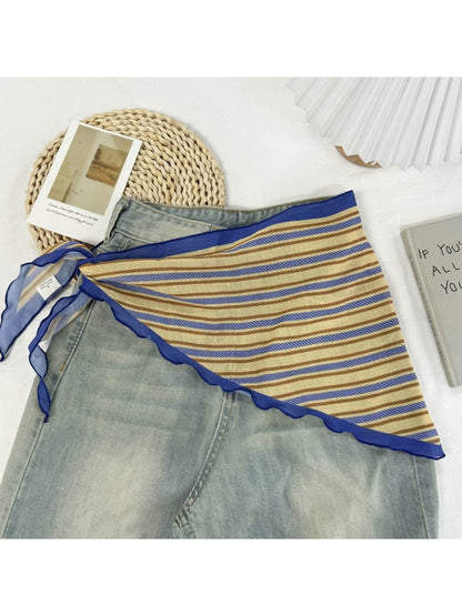 Scarvii - Elegant Plaid Fashion Triangle Bandana