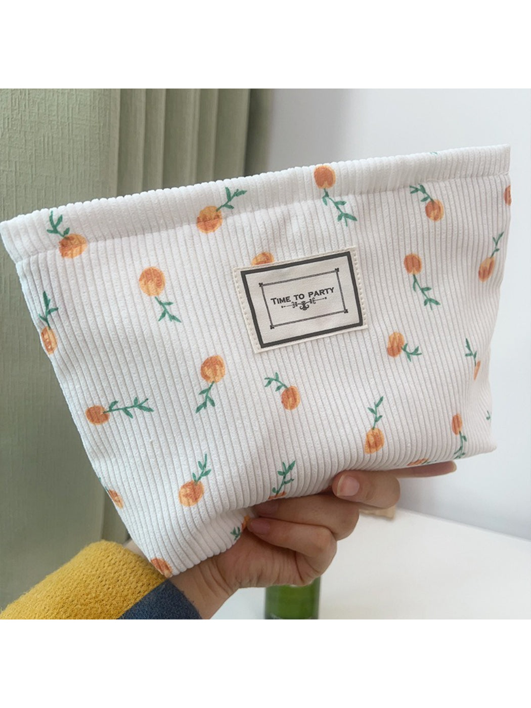 Cosbai - Citrus Corduroy Makeup Pouch