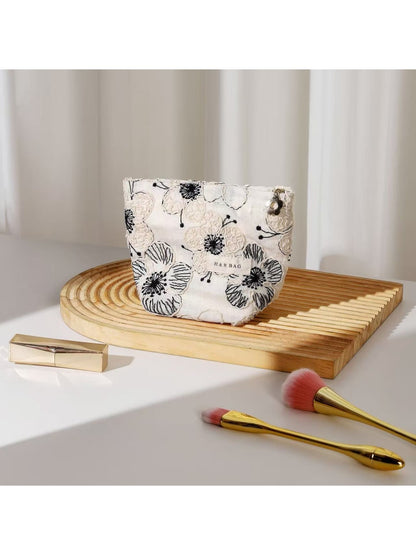 Cosbai - Floral Embroidered Travel Toiletry Bag