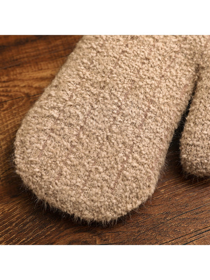 Gloving - Women's Winter Solid Color Plush Mittens