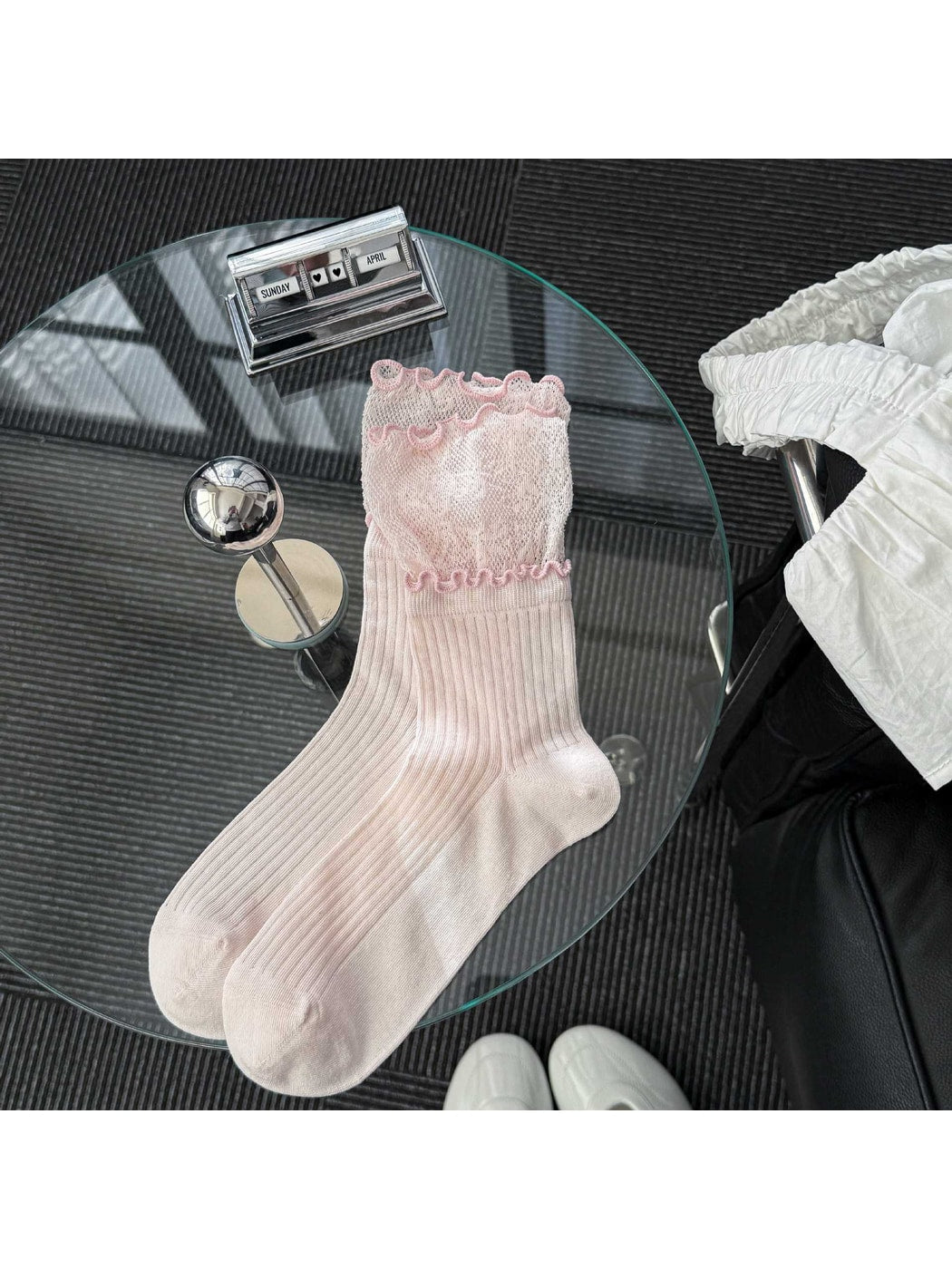 Rufia - Sweet Scalloped Edge Crew Socks