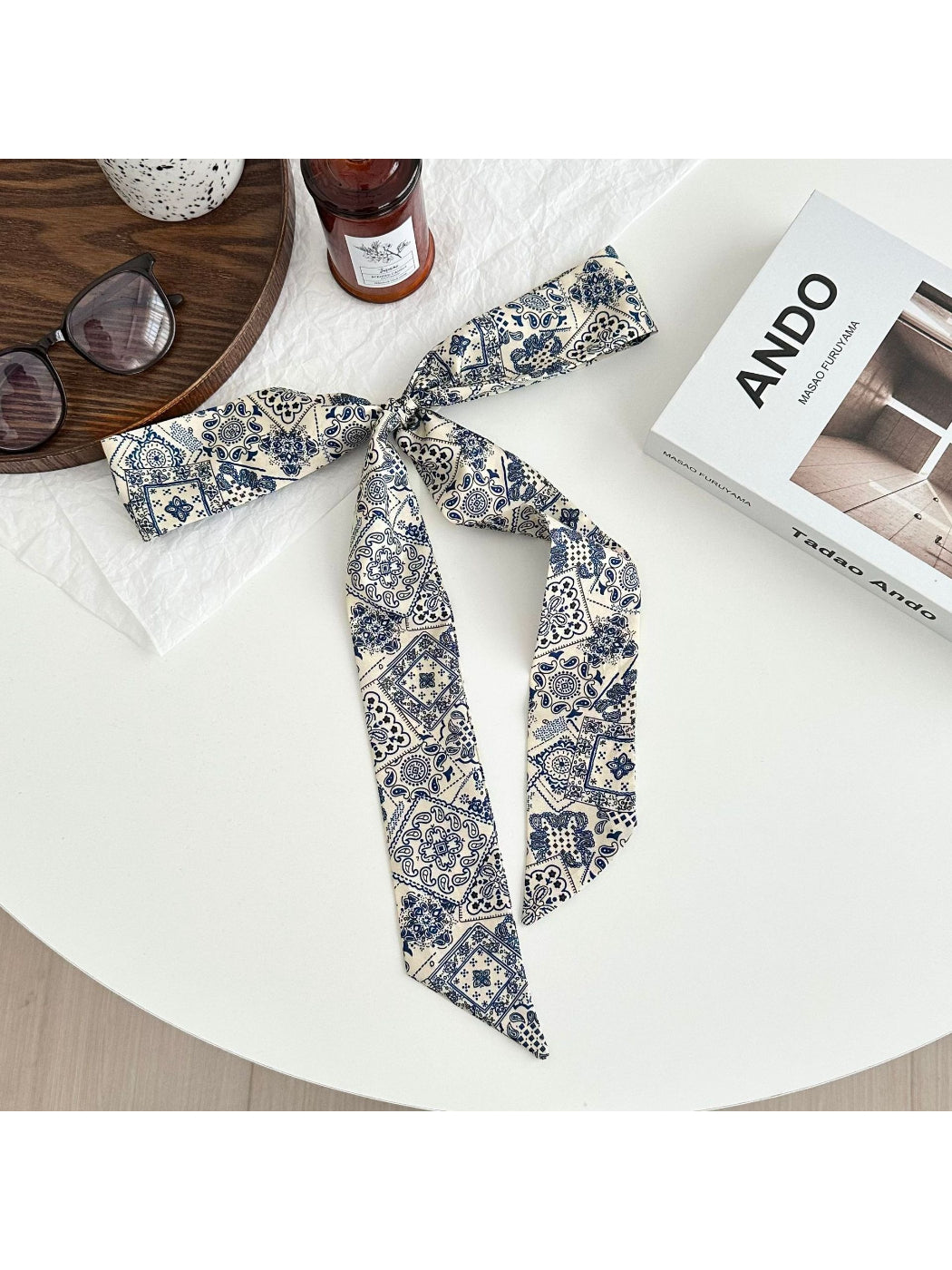 Scarvii Vintage Paisley Pattern Skinny Scarf