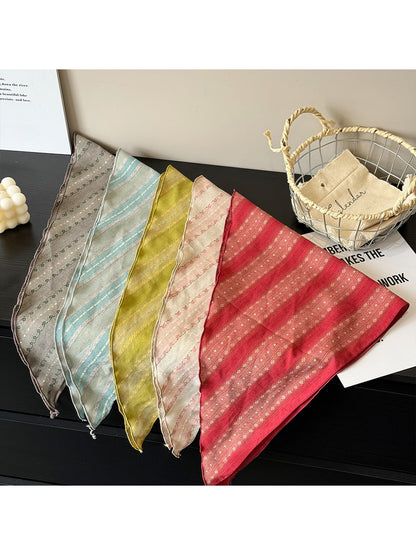 Scarvii - Sweet Floral Stripe Triangle Bandana