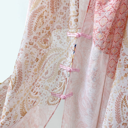 Scarvii - Boho Summer Shawl Scarf With Fringed & Button