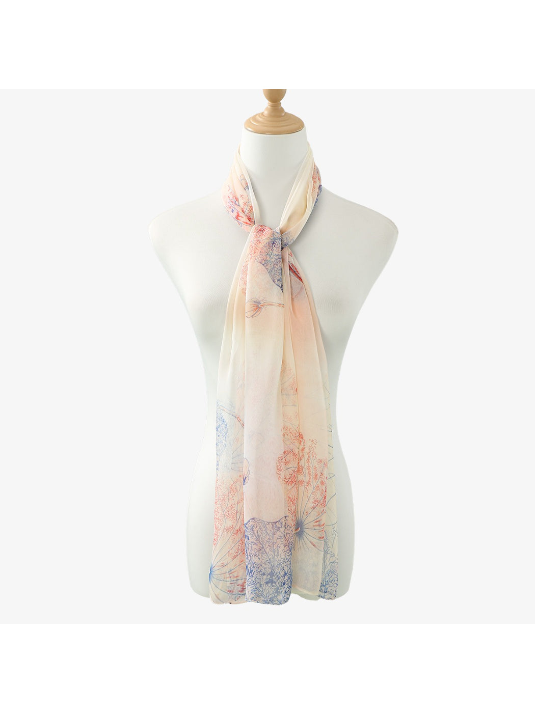 Scarvii - Spring Summer Pastel Floral Scarf