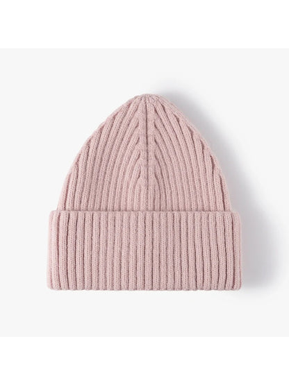 Haila - Solid Rib Knit Cuffed Beanie