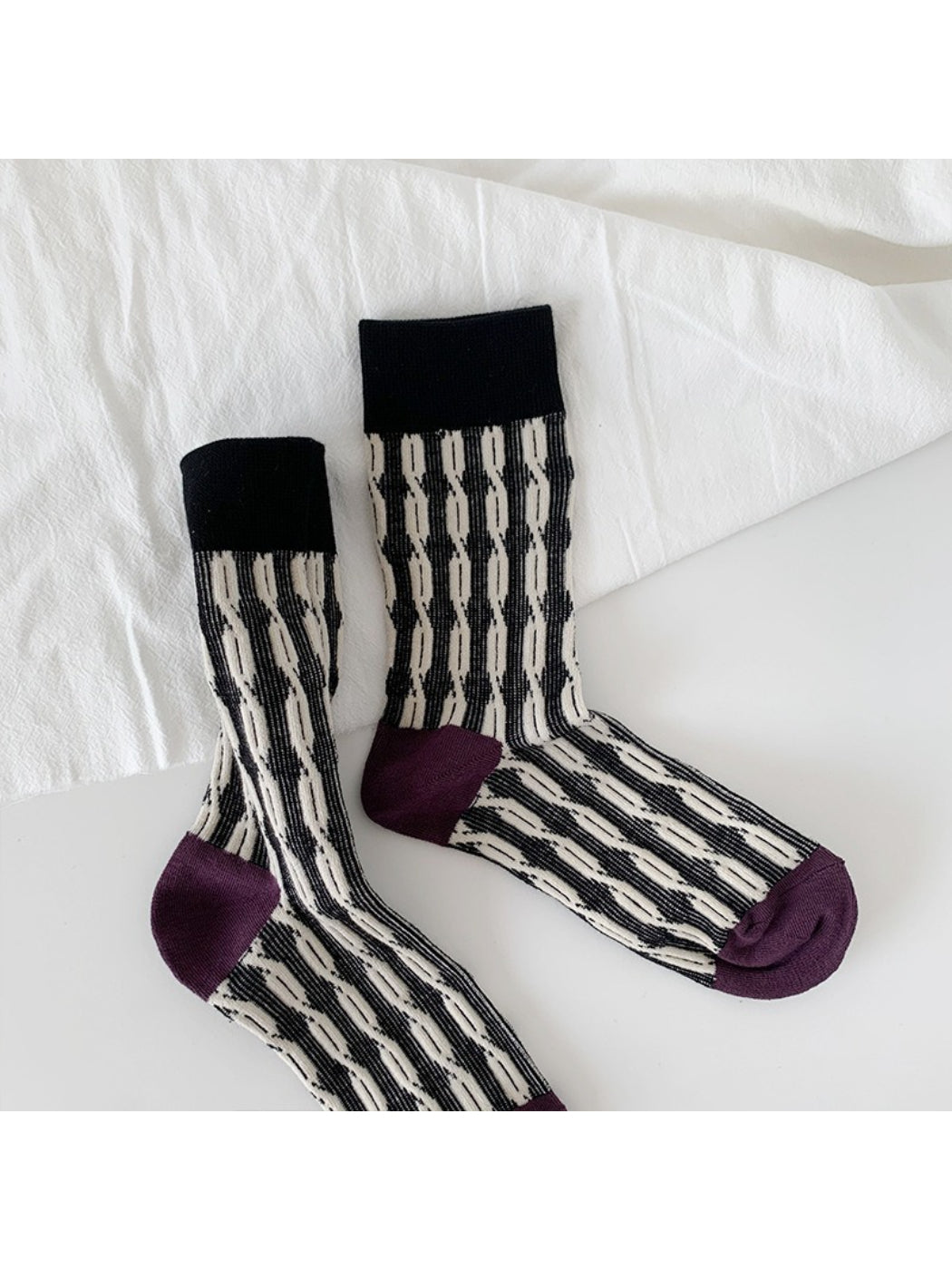 Rufia - Subtle Stripe Knit Crew Socks product image 6