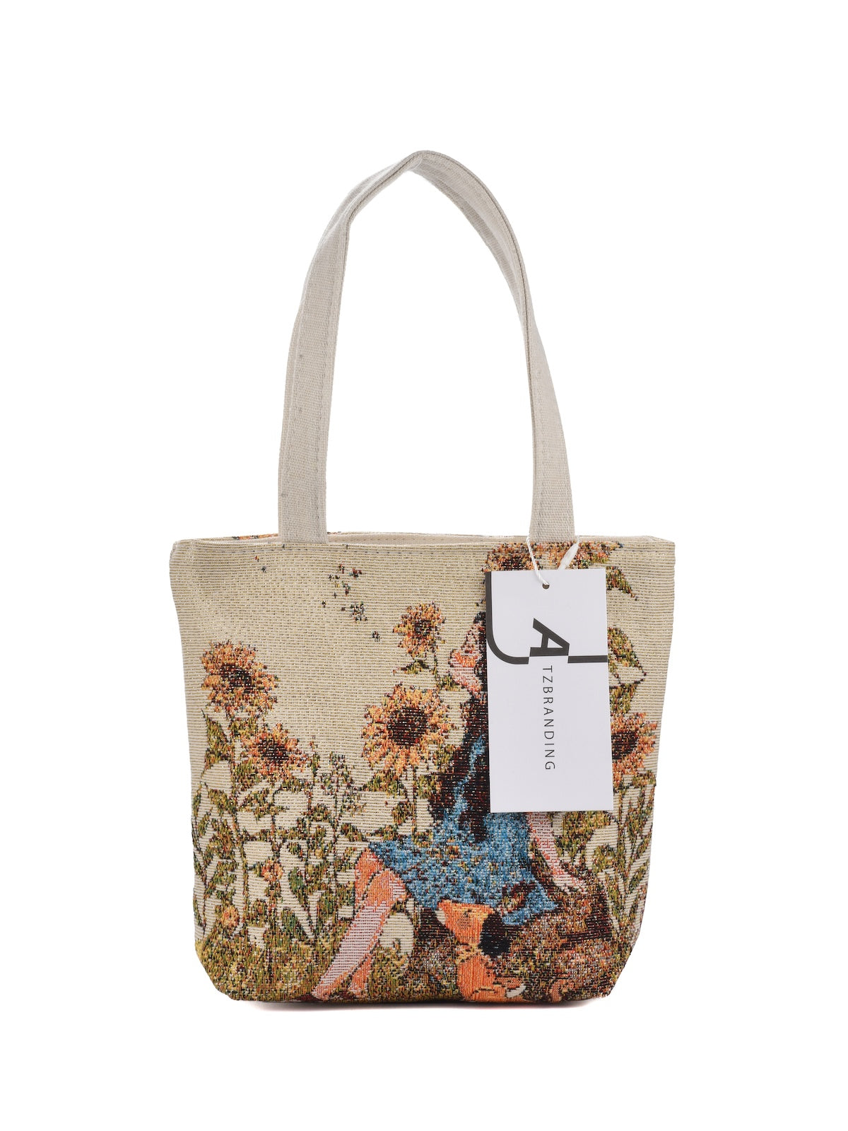 Cosbai - Embroidered Canvas Handbag