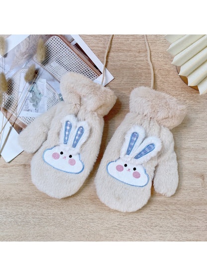 Gloving - Cartoon Bunny Plush Winter Mittens