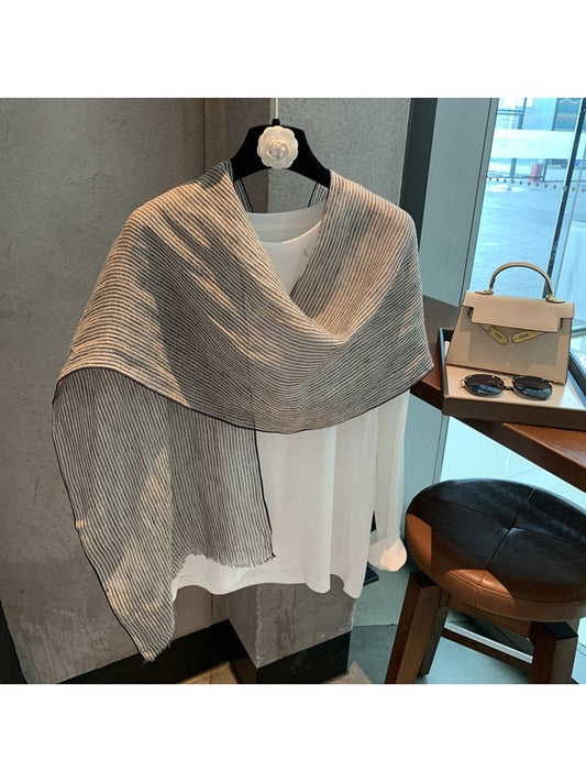 Scarvii - Minimal Gray Vertical Stripe Scarf