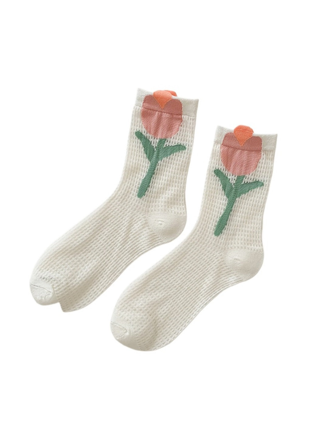 Rufia - Sweet Floral Print Mid-Calf Socks – Fresh & Feminine