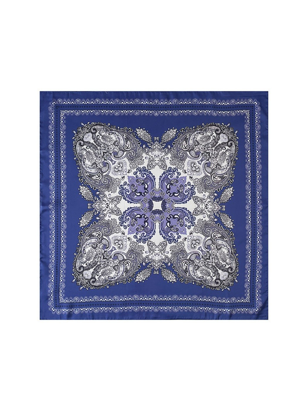 Scarvii - Graphic Paisley Colorblock Scarf