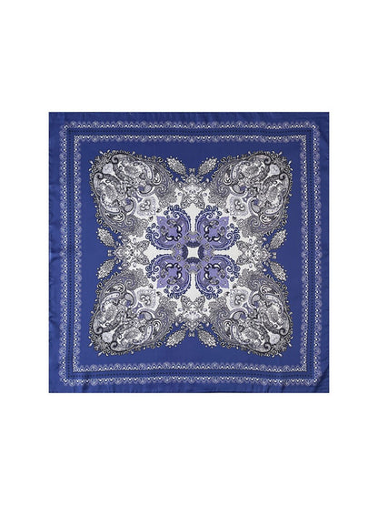 Scarvii - Graphic Paisley Colorblock Scarf