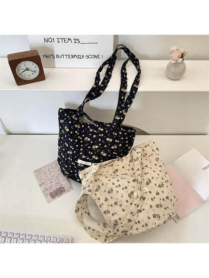 Cosbai - Vintage Floral Shoulder Tote