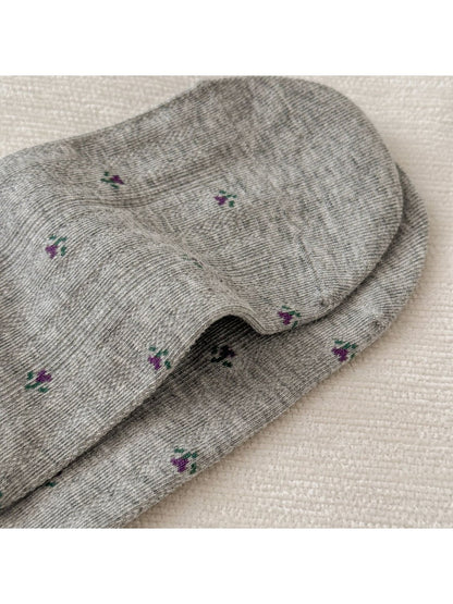 Rufia - Floral Pattern Casual Everyday Crew Socks