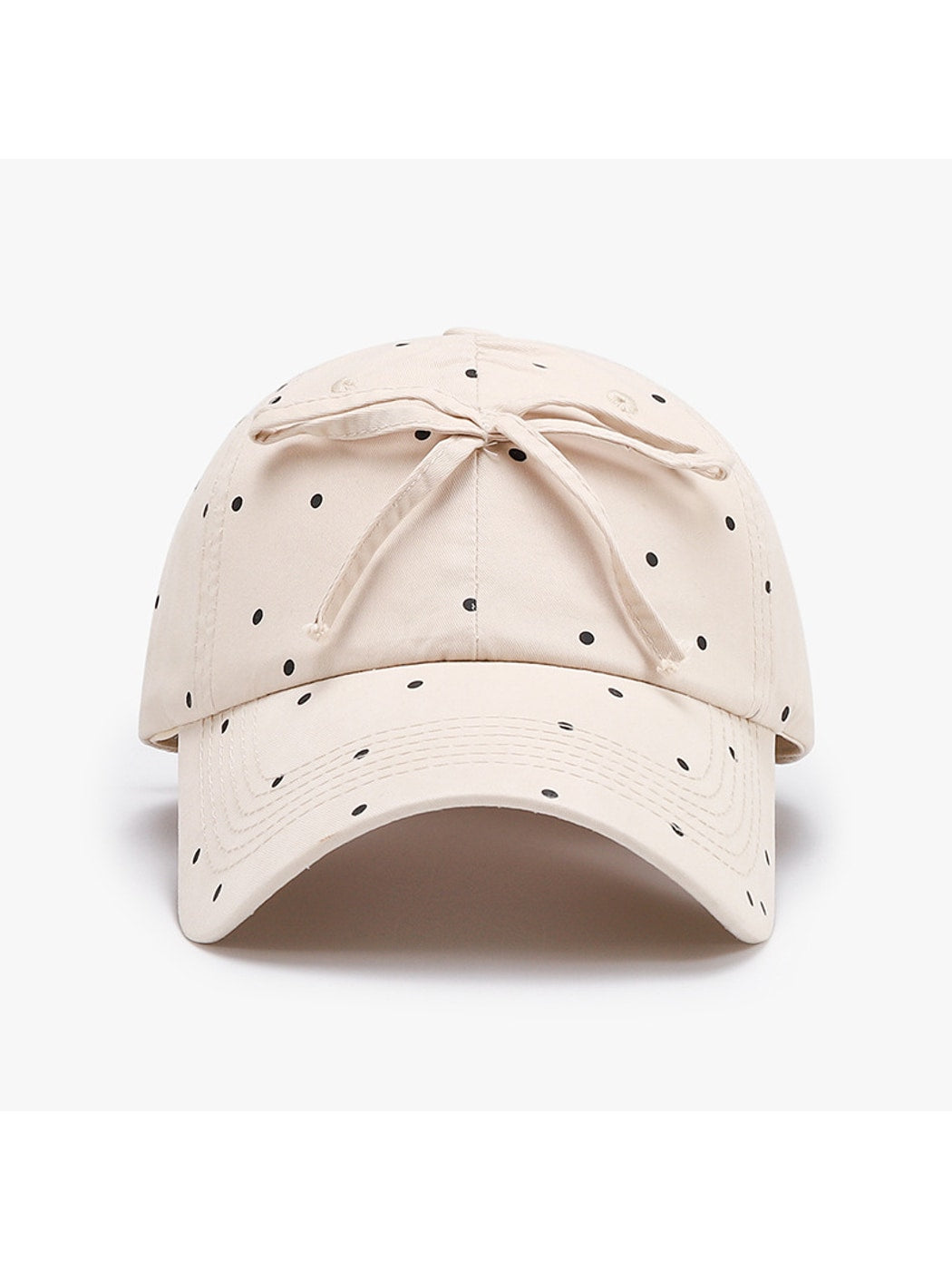 Haila - Round Crown Bow Accent Baseball Cap