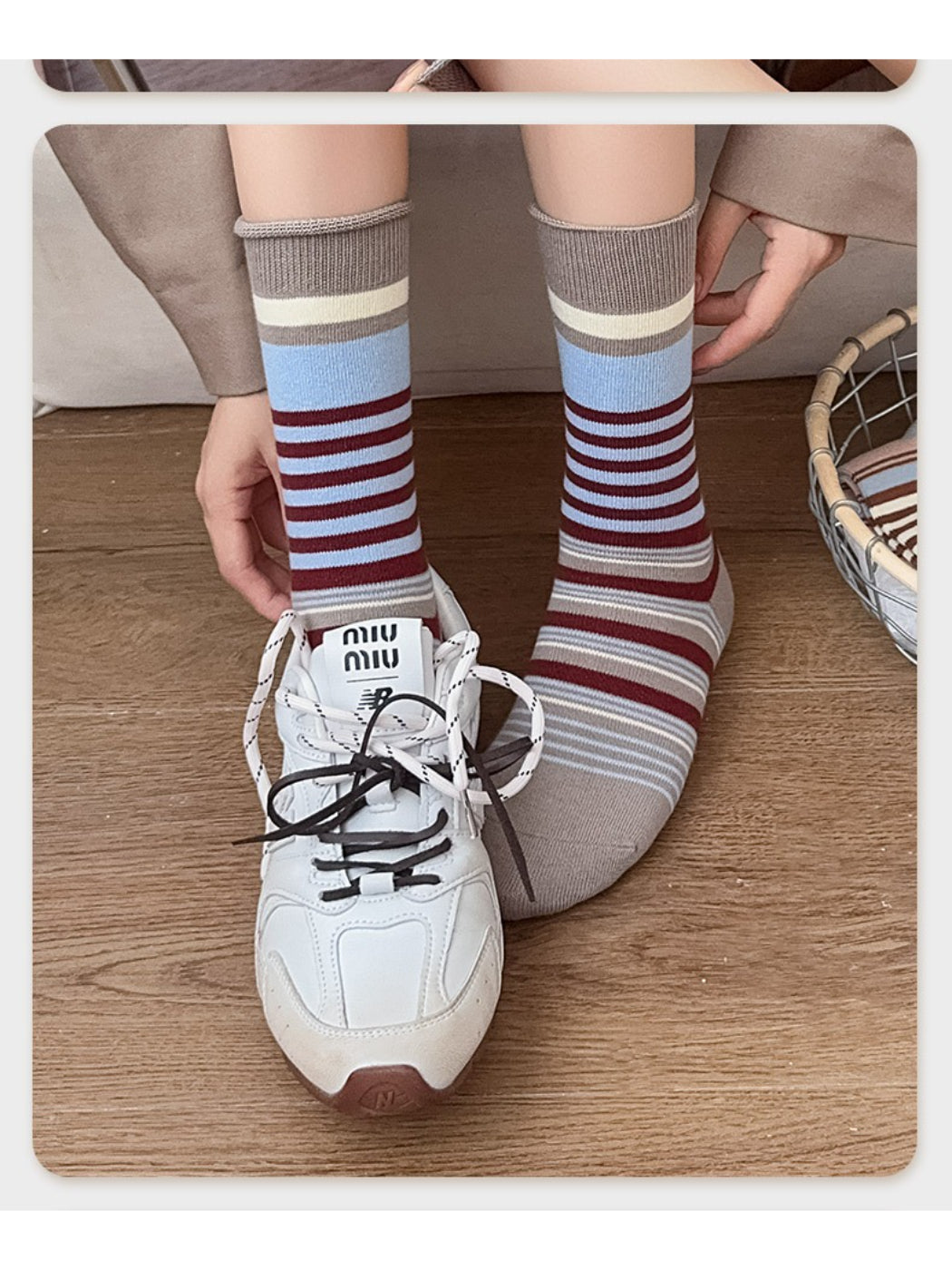 Rufia - Graphic Knit Crew Socks