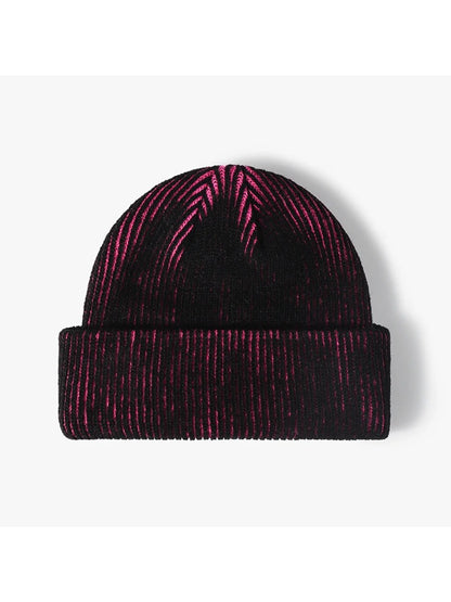 Haila - Contrast-Thread Ribbed Cuffed Knit Beanie